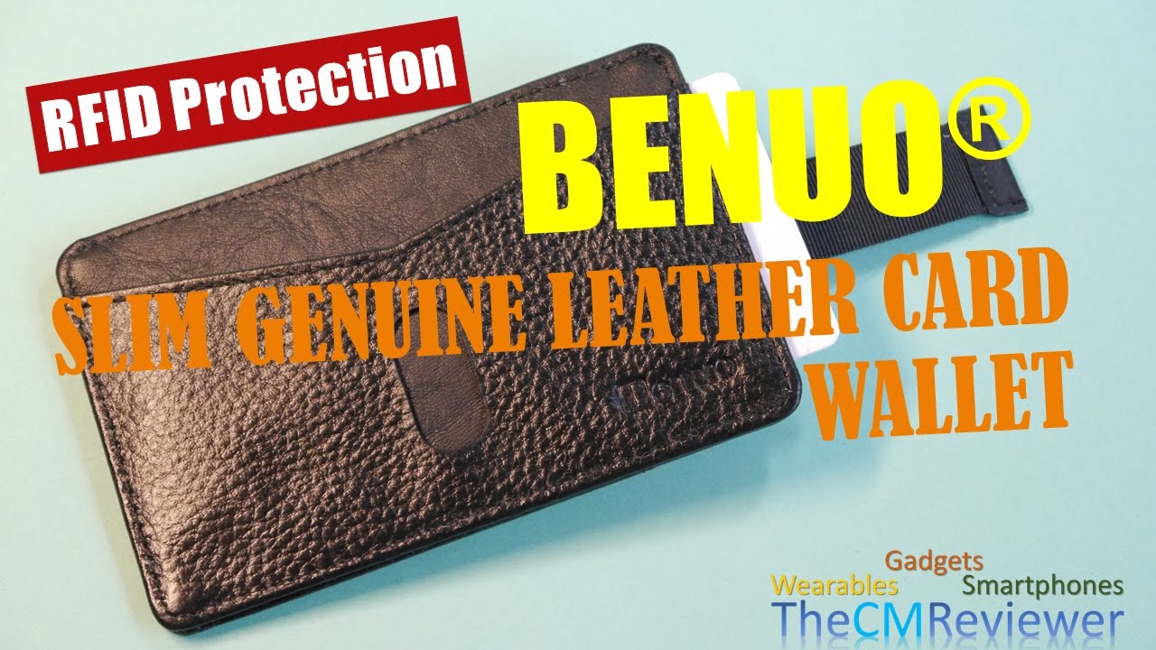 Echt Leder Kreditkartenhülle mit RFID Schutz (RFID protection)