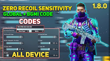 New update 1.8!! Zero Recoil Sensitivity | Best Sensitivity Code + Control BGMI | BGMI After 1.8.0