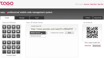 YouTube Video QR Code Generator | TAGO