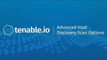 Advanced Host Discovery Scan Options in Tenable.io