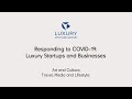 Luxury Venture Group Webinar: Responding to COVID-19 «Art and Culture, Travel, Media and Lifestyle»