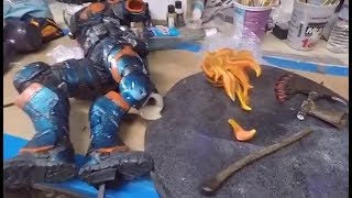 Repairing Broken Statue Leg , Broken Statue Flame , And Weapon Handle