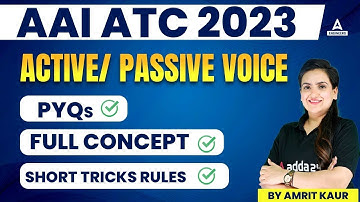 AAI ATC/KVS TGT(WE) Preparation 2023 | AAI ATC English | Active / Passive Voice  With Short Tricks