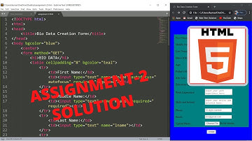 HTML Assignment 2:Solution with source code | How to create Bio Data Creation Form in Hindi[2020]