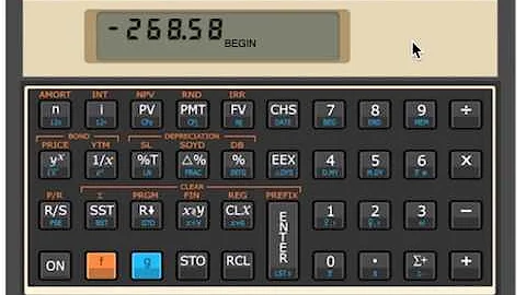 Como calcular o SAC na HP 12c?