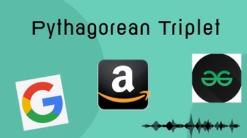 Pythagorean Triplet GeeksforGeeks POTD. (Explained in Hindi)