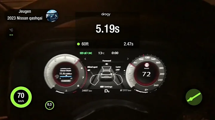 2023 NISSAN QASHQAI 1.3 116kW PETROL CVT FWD 0-100 kmph acceleration with dragy