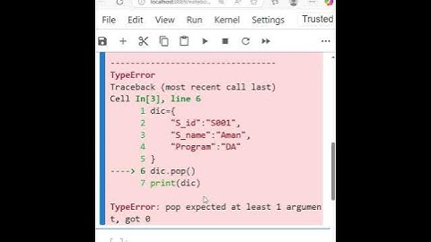 #Pop() and #Popitem() in Dictionary