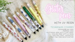Glitter pens with UV resin l DAM Fancy Creations