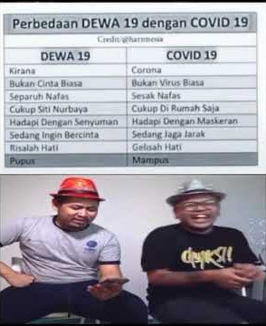 Perbedaan dewa 19 dengan covid 19