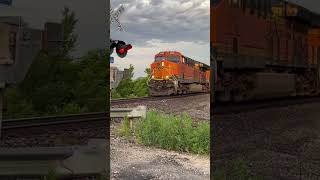BNSF empty ethanol train rolling east near Wellsville!