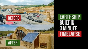 Building an Earthship in 3 minute Timelapse!