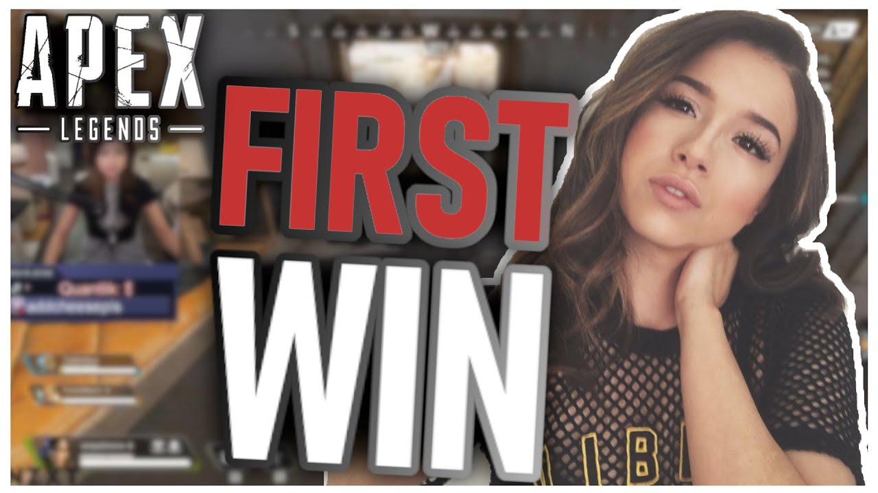Pokimane finally gets her *first* WIN (Apex Coins Give Away!) - Apex Legends Battle Royale Clips