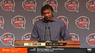 Tim Duncan was Emotional about Competing Kobe Bryant While Addressing in HOF Basketball.