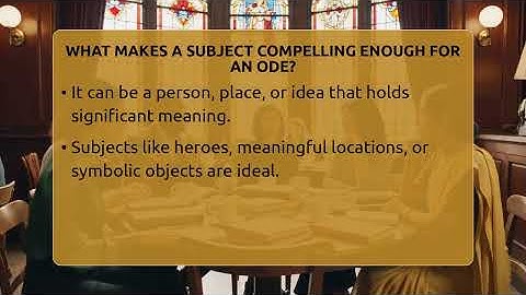 What Makes A Subject Compelling Enough For An Ode? - The Prose Path