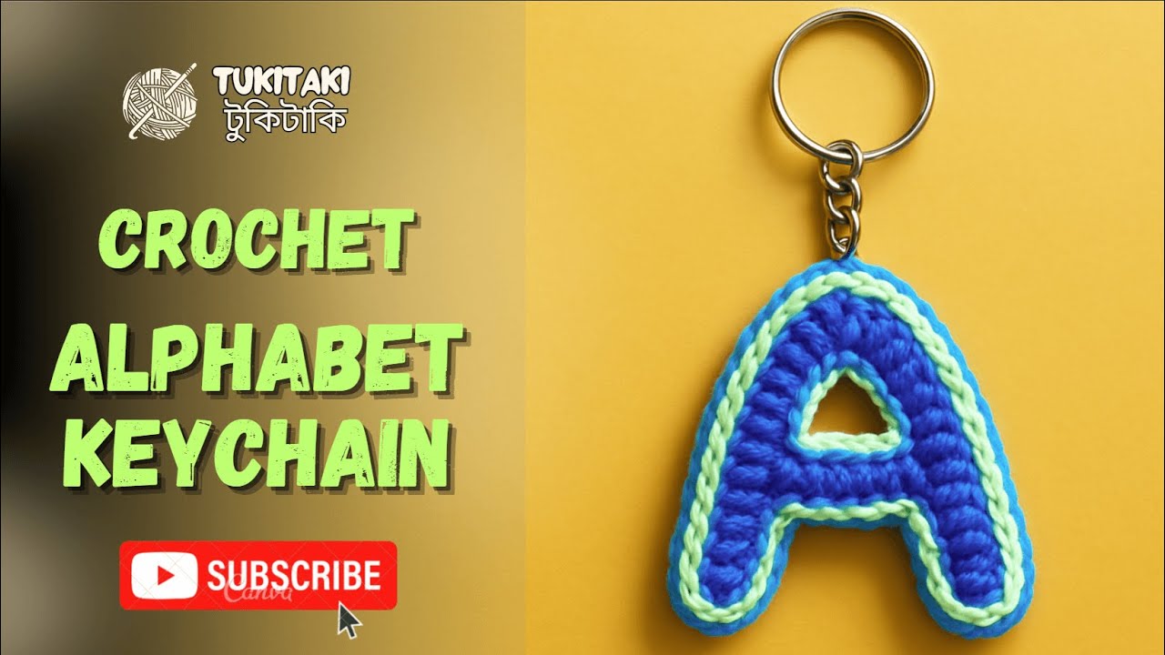 How to Crochet Alphabet Letters Keychain A | Easy Tutorial for Beginners | 