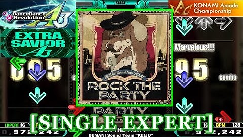 【DDR A3】 ROCK THE PARTY / BEMANI Sound Team "KE!JU" [SINGLE EXPERT] 譜面確認+Clap