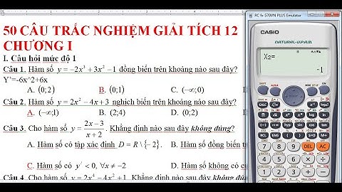 Công thức giải nhanh trắc nghiệm toán 12 chương 1 năm 2024