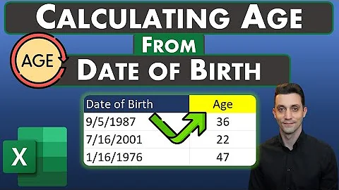 Excel Tips - Calculating Age from Date of Birth | DATEDIF Function