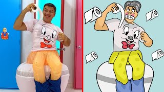 Nastya turns into magical costumes for kids | Funny drawing meme