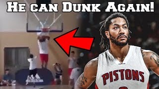 Derrick Rose GOT HIS ATHLETICISM BACK! SHOWS INCREDIBLE BOUNCE IN WORKOUT FOR DETROIT PISTONS