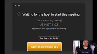 How to log into zoom if you are the host and see message "waiting for
start this meeting"