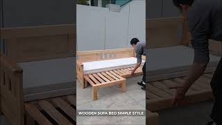 Wooden Sofa Bed For Simple Style | Do Go 24H #shorts