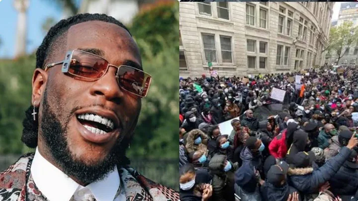 NEW TWIST! WATCH AS BURNA BOY TAKES #ENDSARS PROTEST TO ANOTHER LEVEL INTERNATIONALLY