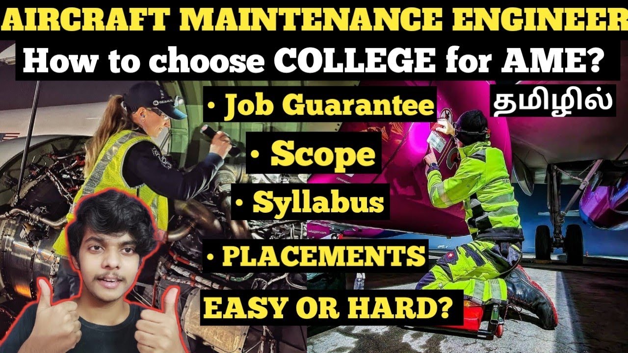 How to become a AIRCRAFT MAINTENANCE ENGINEER in INDIA | TAMIL AVIATION ...