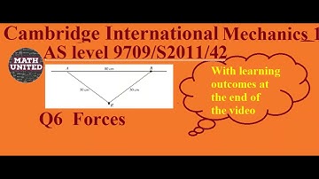 Solution- Cambridge AS level 9709 Paper 42 Mechanics 1 May/June 2011 Question 6 Forces  Tension