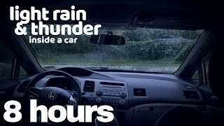 8 HOURS of light rain and thunder in a car | ASMR [storm, sleep, relaxation] screenshot 5