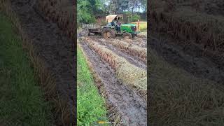 4wd tractor sleep on deep mud #kubota #jonedeere #farming #agriculture