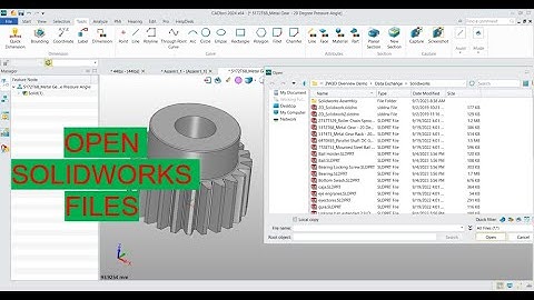 Import/Open SOLIDWORKS Parts in ZW3D/CADBro