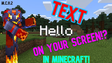 How to MAKE TEXT APPEAR ON YOUR SCREEN in Minecraft Bedrock!