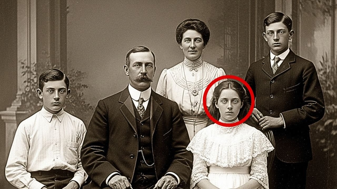 At First, This 1909 Family Photo Appears Cheerful — But a Closer Look at Her Eyes Changes Everything