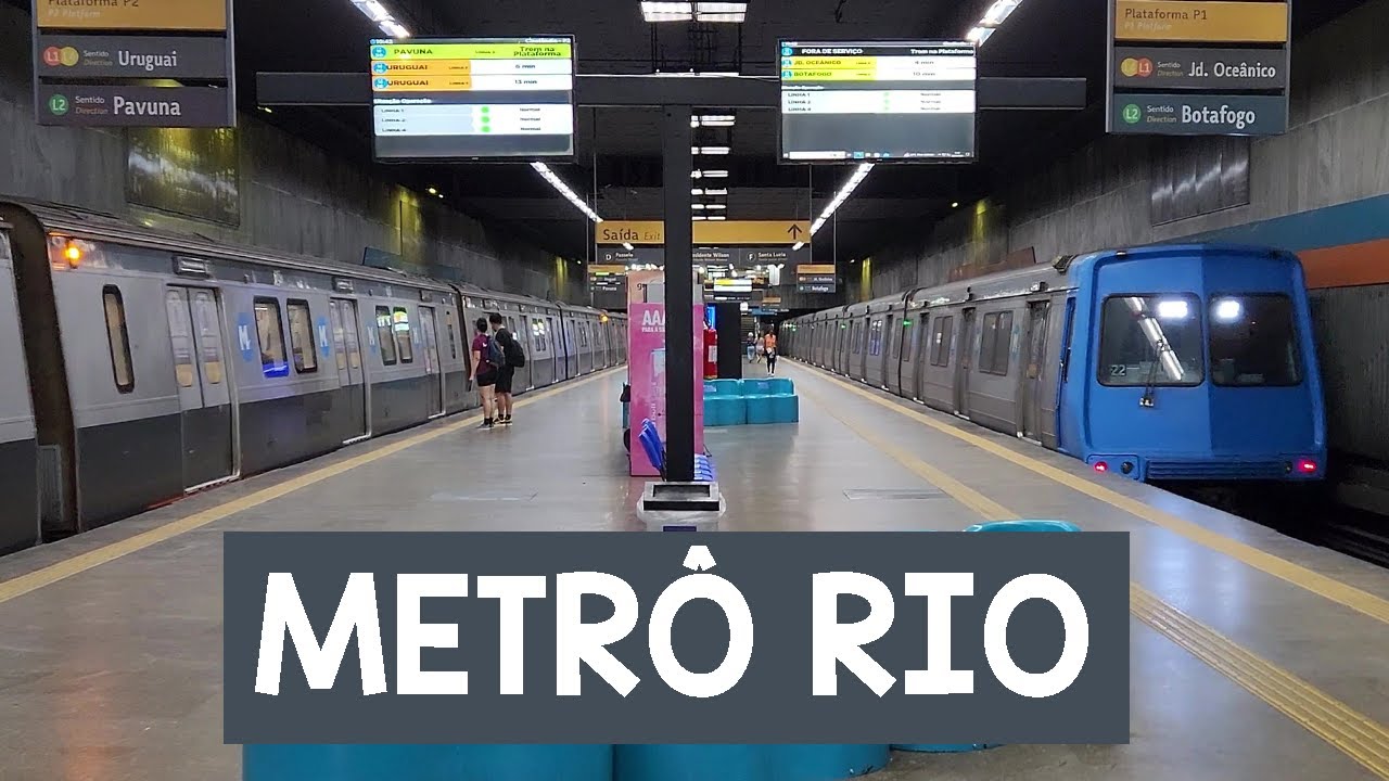 Metrô Rio - Trens em Largo do Machado, Cinelândia e Catete