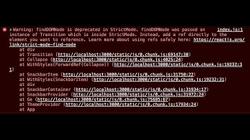 How do I fix warning findDOMNode is deprecated in StrictMode warning in react || Reactjs