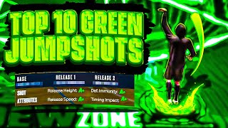 TOP 10 BIGGEST GREEN WINDOW JUMPSHOTS NBA 2K23 CURRENT GEN & NEXT GEN! BEST JUMPSHOT NBA2K23