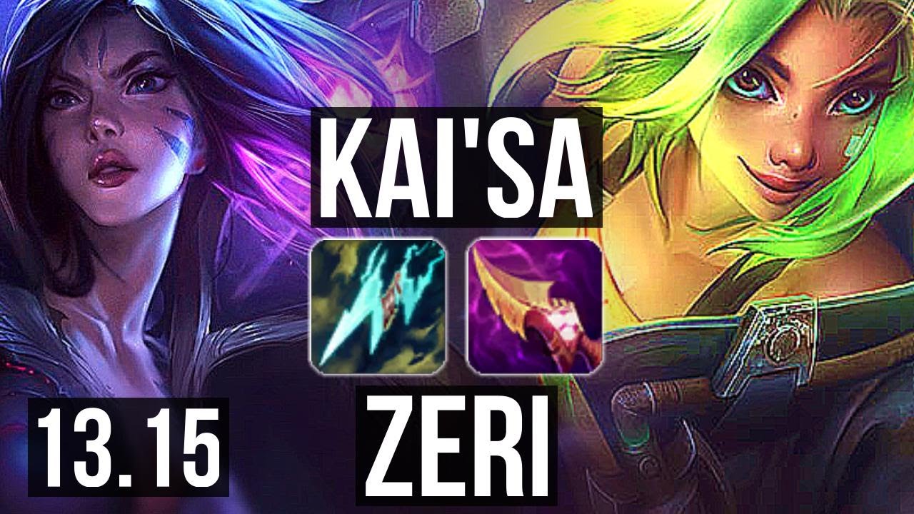 KAI'SA & Bel'Veth vs ZERI & Maokai (ADC) 6/0/5, 68 winrate
