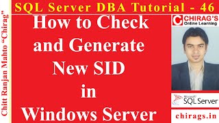 SQL Server DBA Tutorial 46 - How to Check and Generate New SID in Windows Server