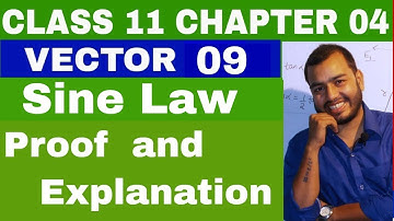 Class 11 chapter 04 ||  Vector 09 ||Sine Law || Proof Of Sine Law by Vectors|| Triangle Law