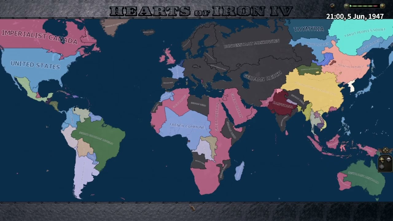 Hoi4 Timelapse AI Wars + No Factions