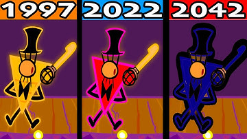 FNF Bill Cipher evolution | Character Test Gameplay vs Playground  Mode 1997 2022 2042