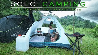Solo Overnight Camping in Heavy Rain | Night Rain Camping in India | relaxing Nature ASMR Video