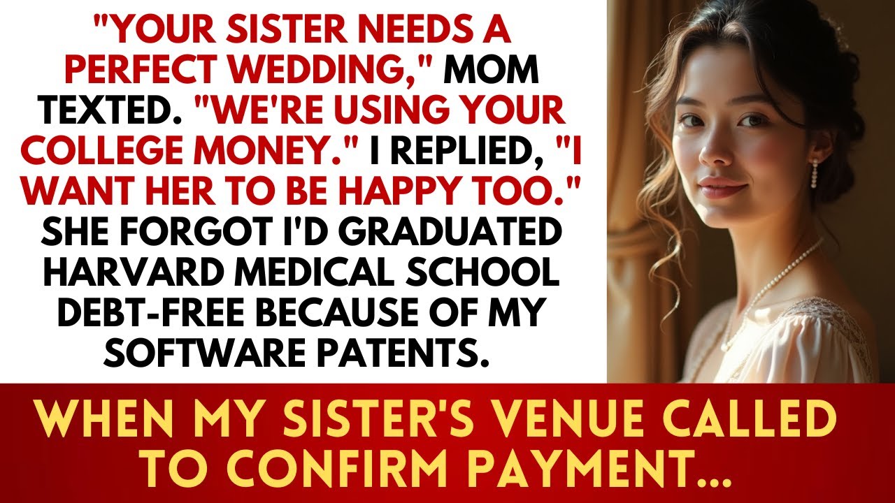 Mom Took My College Fund for Sis’s Wedding—She Forgot I Graduated Without Any Debt