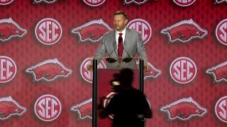 SEC: Arkansas head coach Ryan Silverfield at Media Days