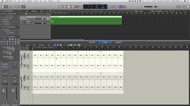 LOGIC X Writing in the SCORE EDITOR with the mouse...