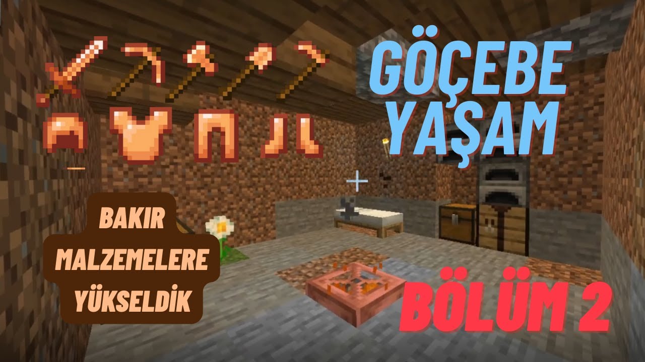 Bakır Zırha Geçtim! Minecraft Göçebe 100 Gün – Bölüm 2