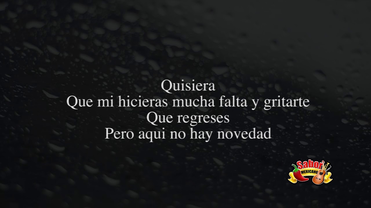No Hay Novedad Carlos Y Jose (Letra) YouTube
