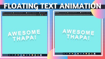 Advanced CSS Floating Text Shadow Animation